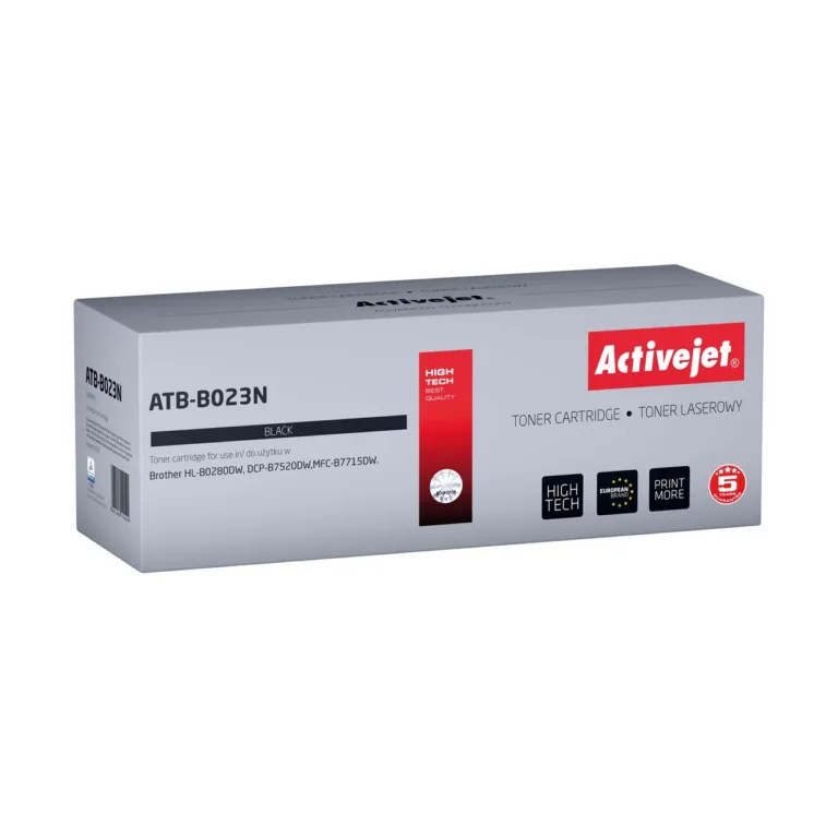 Activejet ATB-B023N must lasertoonerkassett Brother TN-B023 asenduseks, 2000 lehte, ühilduv Brother DCP-B7520DW/HL-B2080DW/MFC-B7715DW