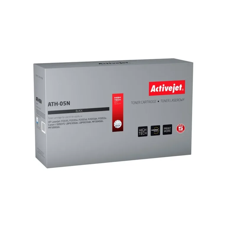 Activejet ATH-05N must lasertooner HP 05A (CE505A) ja Canon CRG-719 asenduseks, 3500 lehte, ühilduv HP/Canon printeritega
