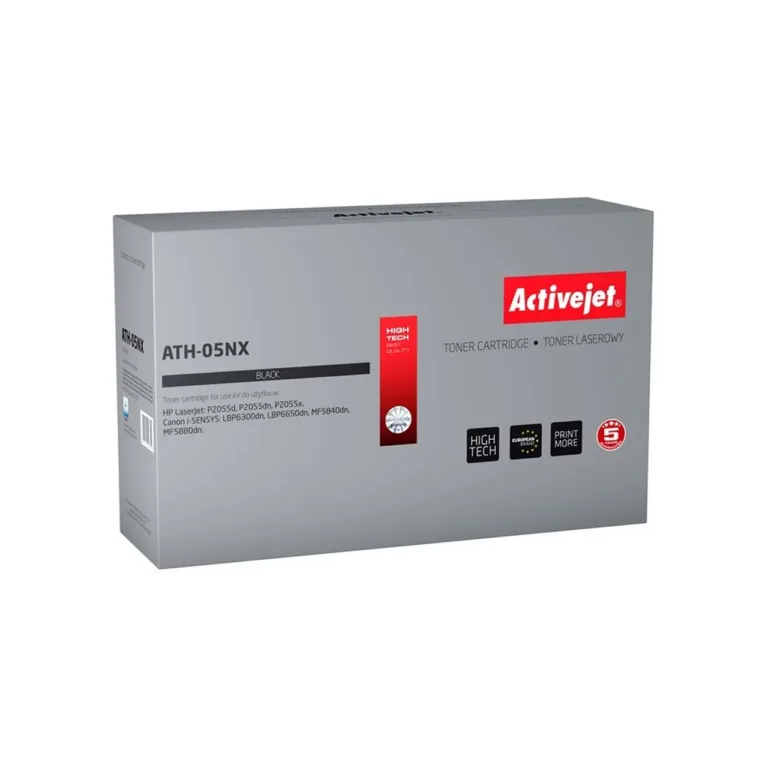 Activejet ATH-05NX must XL lasertooner HP 05X/CE505X ja Canon CRG-719H printeritele, 6500 lehekülge