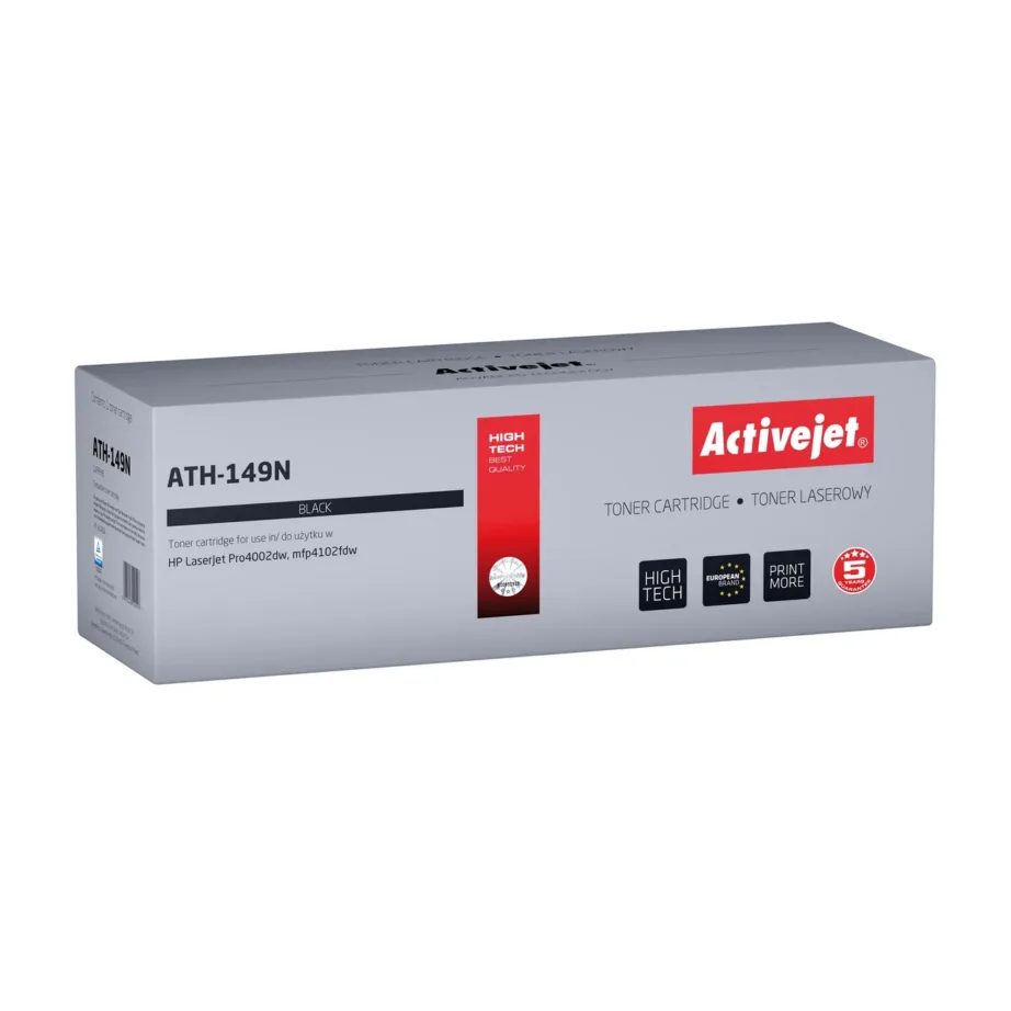 Activejet ATH-149N Supreme must kiibiga lasertooner HP 149A (W1490A) asenduseks, 2900 lehte, ühilduv HP LaserJet Pro 4002/4102, 1 tk pakis