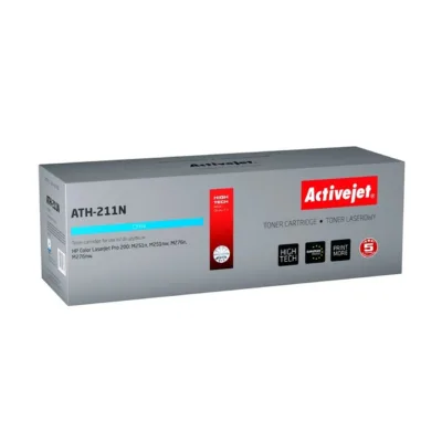 Activejet ATH-211N tsüaansinine toonerkassett HP 131A/CF211A, Canon CRG-731C jaoks, 1800 lehte, ühilduv HP/Canon värvilaserprinteritega