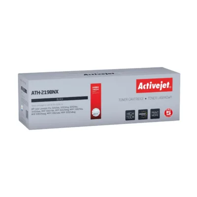 Activejet ATH-219BNX must ühilduv tooner kiibiga HP 219X (W2190X) jaoks, 3200 lehte, HP Color LaserJet Pro 3202/3302/MFP printeritele