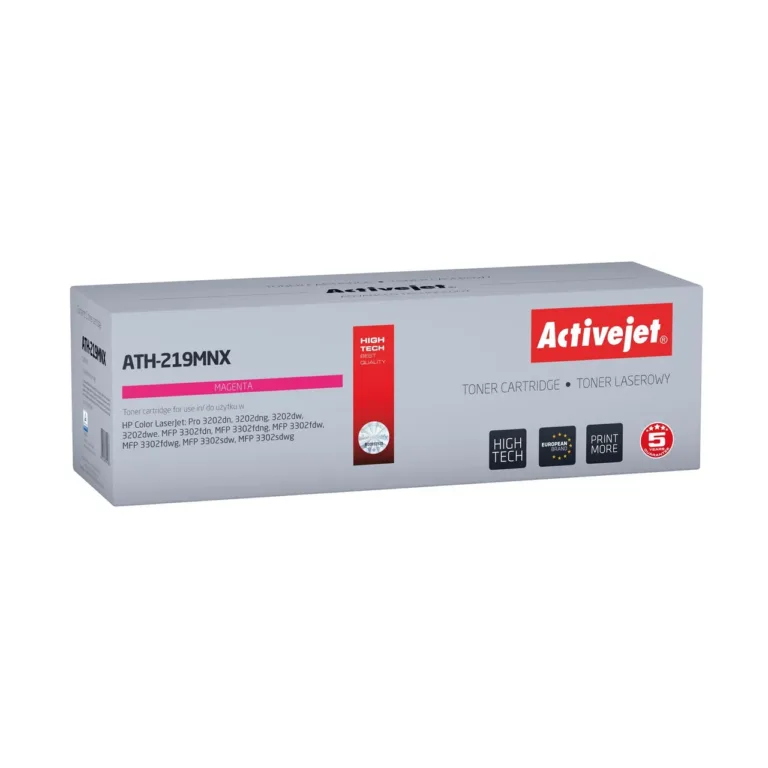 Activejet ATH-219MNX Supreme magenta tooner kiibiga HP 219X W2193X (2500 lk), ühilduv HP Color LaserJet Pro 3202/3302 seeria printeritega