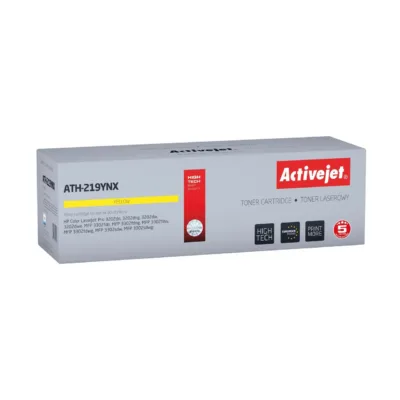 Activejet ATH-219YNX kollane kiibiga tooner HP 219X W2192X asenduseks, 2500 lk, ühilduv HP Color LaserJet Pro 3202/3302 seeriaga
