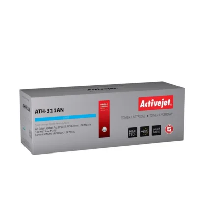 Activejet ATH-311AN tsüaansinine toonerkassett HP 126A/Canon CRG-729C jaoks, 1000 lehekülge, ühilduv HP/Canon laserprinteritega