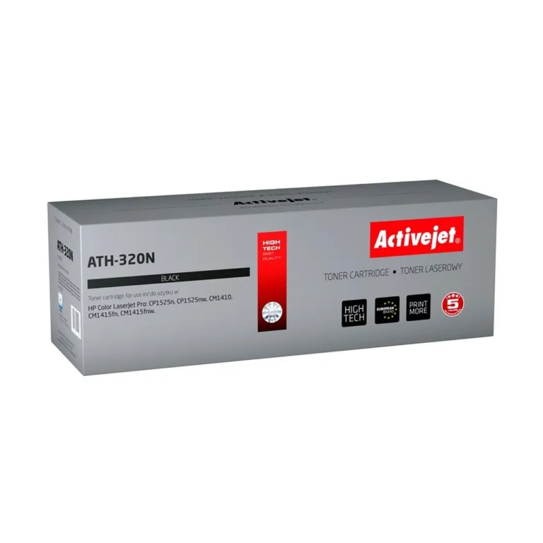 Activejet ATH-320N must toonerkassett HP CP1525 printerile, asendus HP 128A CE320A