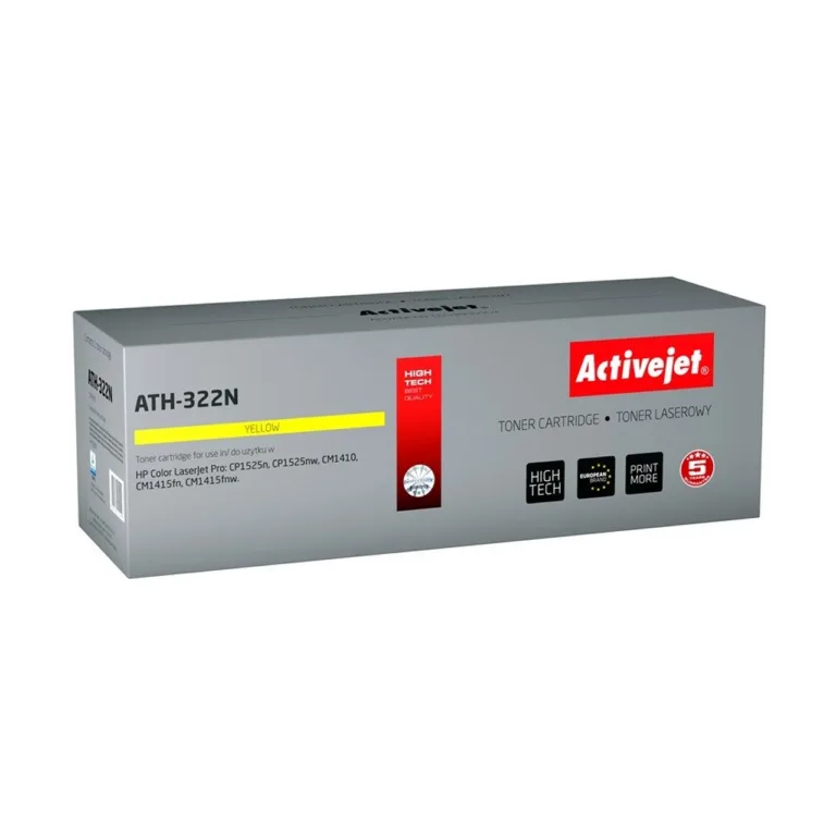 Activejet ATH-322N kollane lasertooner 1300 lk HP 128A CE322A asenduseks HP Color LaserJet Pro printeritele