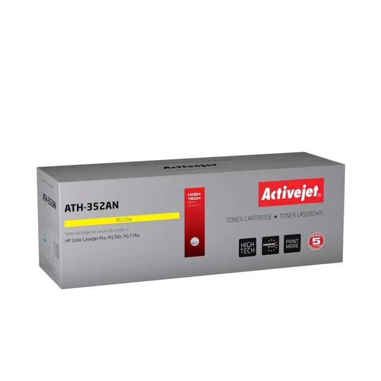 Activejet ATH-352AN kollane tooner HP 130A CF352A asenduseks, 1100 lk, HP Color LaserJet Pro M176n/M177fw jaoks