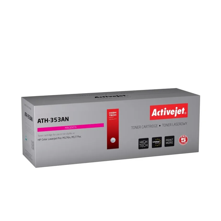 Activejet ATH-353AN magenta toonerkassett (HP 130A CF353A asendus, 1100 lk, ühilduv HP Color LaserJet Pro M176n/M177fw)