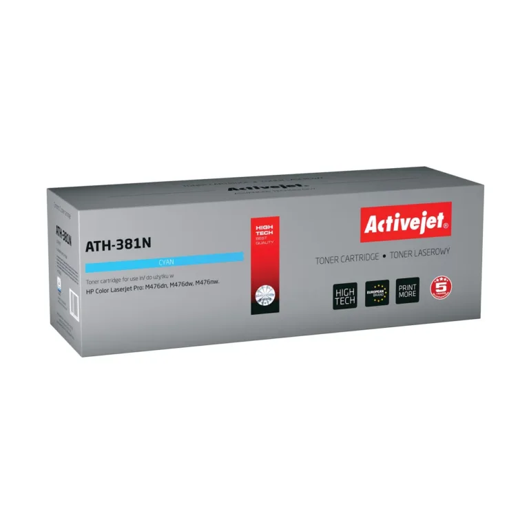 Activejet ATH-381N 2700 lk sinine (cyan) lasertooner HP 312A CF381A jaoks, ühilduv HP Color LaserJet Pro M476 seeriaga