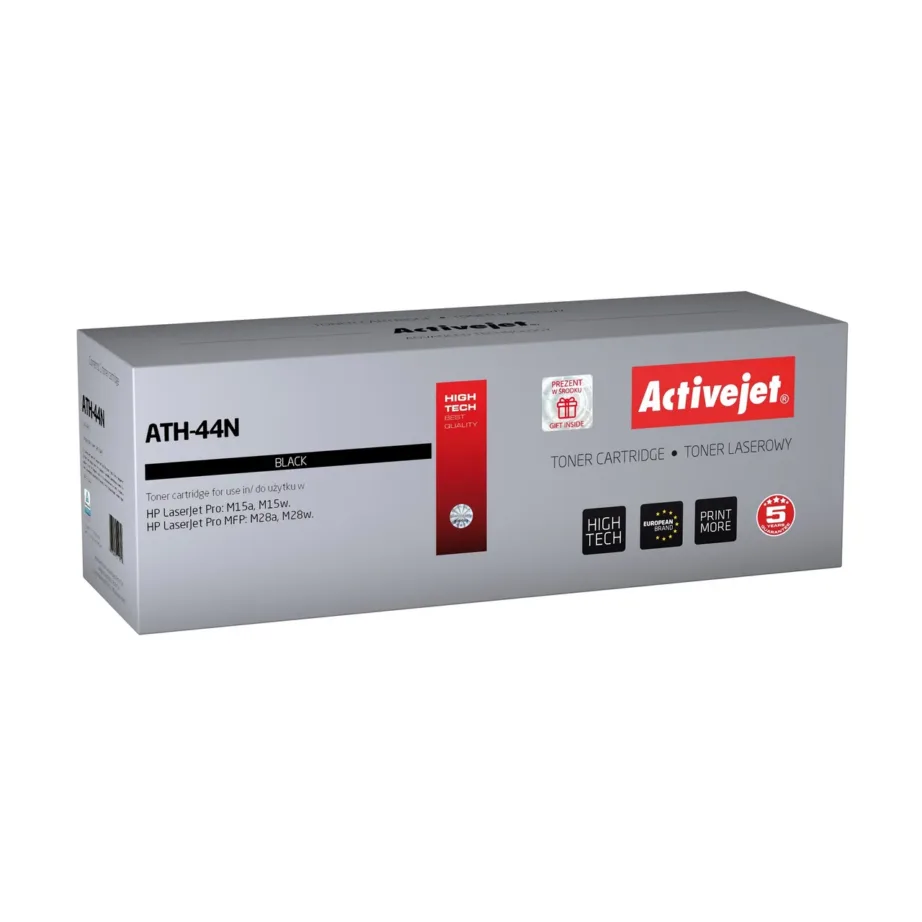 Activejet ATH-44N must toonerkassett HP 44A CF244A asenduseks, 1000 lehekülge, HP LaserJet Pro M15/M28 ühilduv
