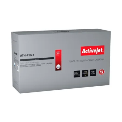 Activejet ATH-49NX Supreme must lasertooner HP 49X/Canon CRG-708H asenduseks, 6000 lk, ühilduv HP LaserJet 1320/Canon LBP3300
