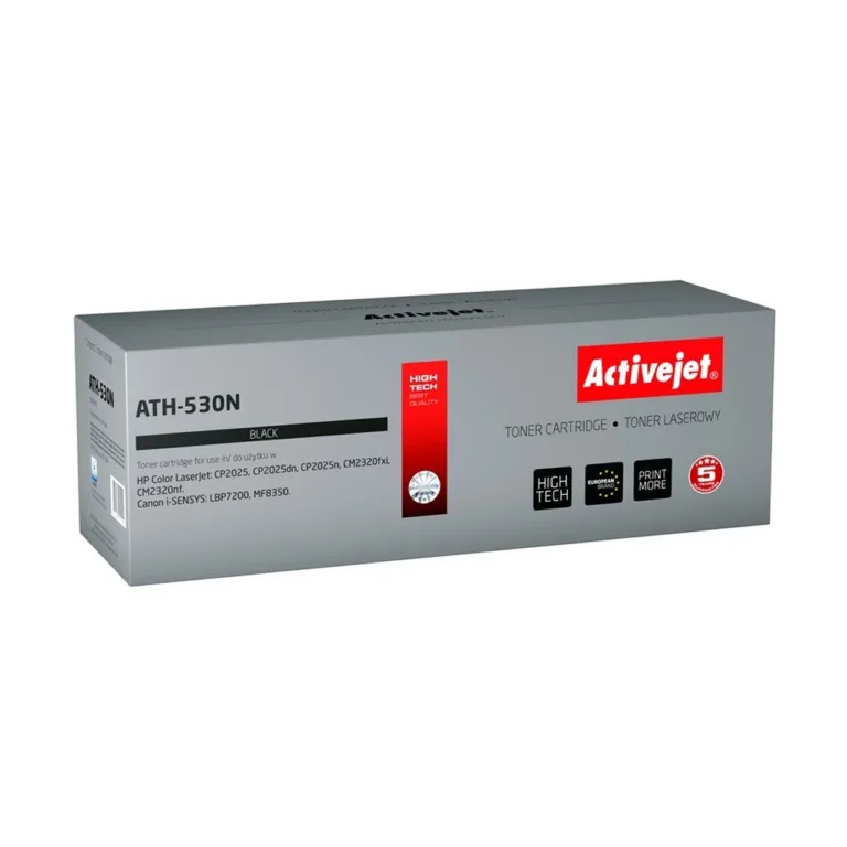 Activejet ATH-530N must toonerkassett (HP 304A CC530A / Canon CRG-718B asendus), 3500 lehekülge, ühilduv HP ja Canon värvilaserprinteritega