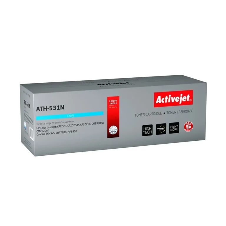 Activejet ATH-531N 3200 lk tsüaan toonerkassett HP 304A/CC531A, Canon CRG-718C asendus HP ja Canon laserprinteritele