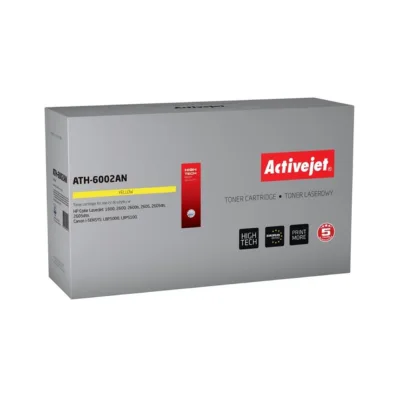 Activejet ATH-6002AN kollane lasertoonerkassett HP 124A Q6002A/Canon CRG-707Y asenduseks, 2000 lehekülge, 1 tk