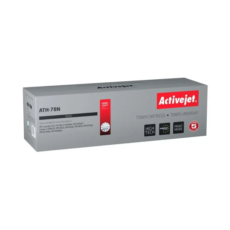 Activejet ATH-78N must lasertoonerkassett (HP 78A/Canon CRG728 asendus, 2500 lk, ühilduv HP LaserJet Pro/Canon i-SENSYS printeritega)