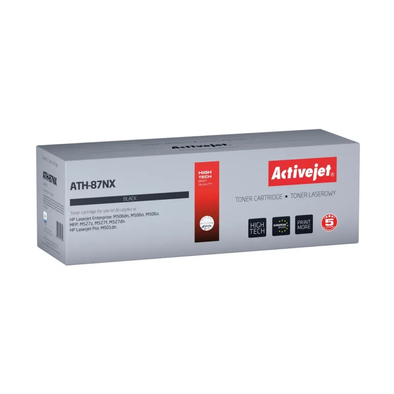 Activejet ATH-87NX must XL tooner (HP 87X/CF287X asendus, 18 000 lk, HP LaserJet M506/M527/M501, Supreme seeria)