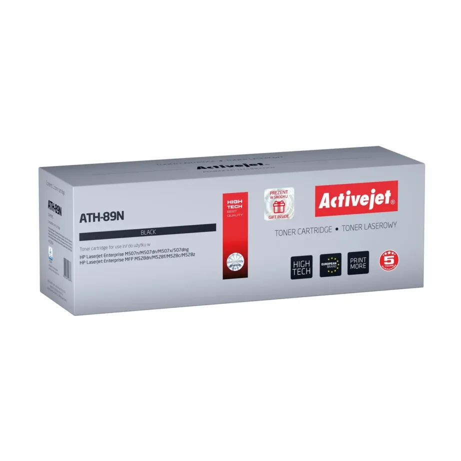 Activejet ATH-89N must lasertooner (ühtib HP CF289A, 5000 lk, kiibiga, Supreme seeria, 1 tk) HP LaserJet Enterprise/MFP printeritele