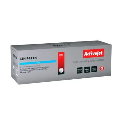 Activejet ATH-F411N tsüaan lasertooner HP 410A CF411A asenduskassett (2300 lk) HP Color LaserJet M377dw/M452dn/M477 printeritele