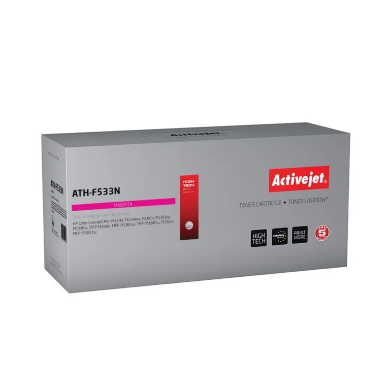 Activejet ATH-F533N magenta lasertoonerkassett HP 205A CF533A asenduseks, 900 lehte, ühilduv HP Color LaserJet Pro printeritega