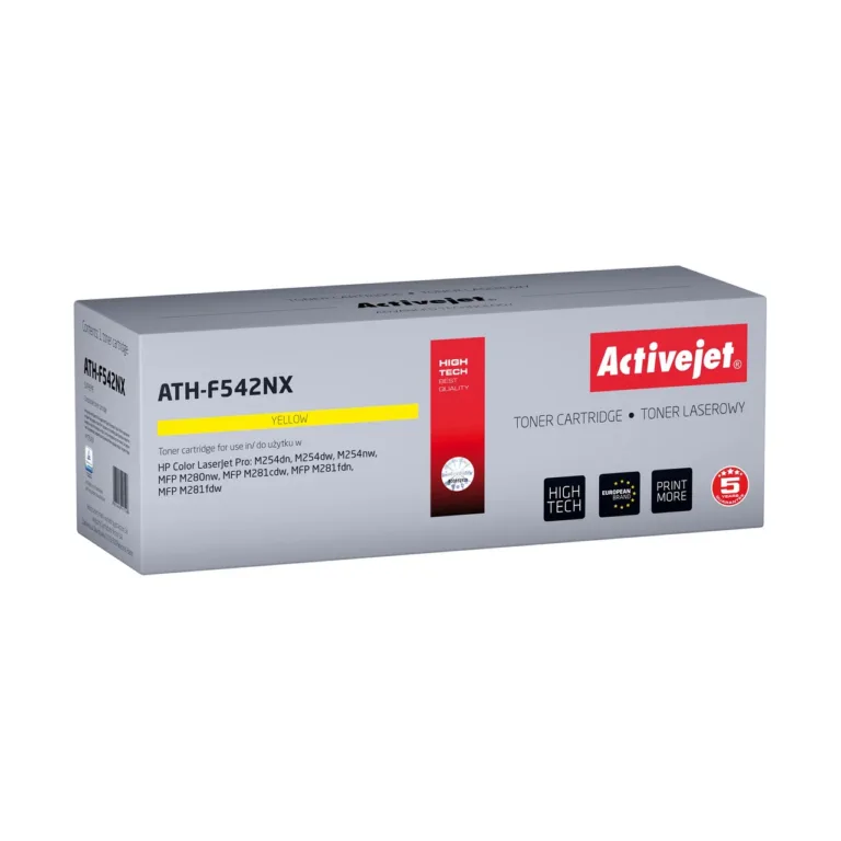 Activejet ATH-F542NX XL kollane lasertooner HP CF542X / Canon 054H jaoks, 2500 lk, HP ja Canon värviprinteritele