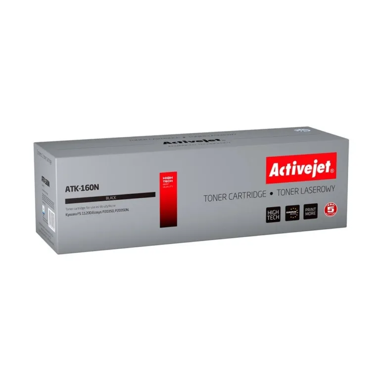 Activejet ATK-160N must lasertooner Kyocera TK-160 asenduseks, 2500 lehekülge, ühilduv Kyocera FS-1120D-ga