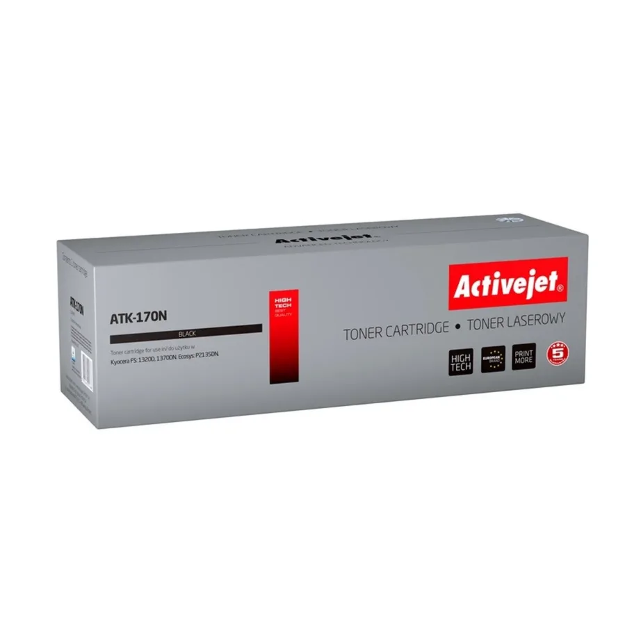 Activejet ATK-170N must toonerkassett Kyocera TK-170 asenduseks, 7200 lehte, ühilduv FS-1320D/1370DN printeritega