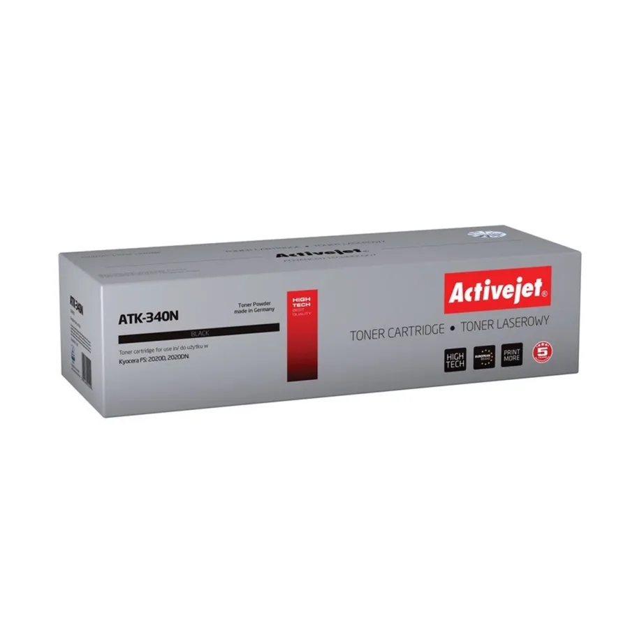 Activejet ATK-340N must laser toonerkassett (Kyocera TK-340 asendus, 12 000 lehekülge, ühilduv Kyocera FS-2020D/2020DN-ga)