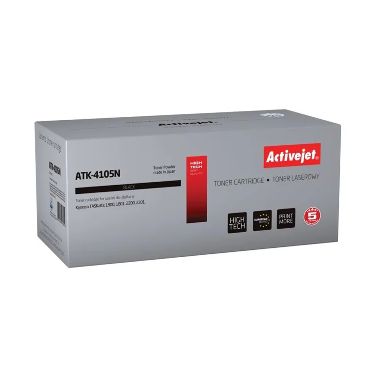 Activejet ATK-4105N must tooner Kyocera TASKalfa 1800/1801/2200/2201 jaoks, 15 000 lehekülge, ühilduv