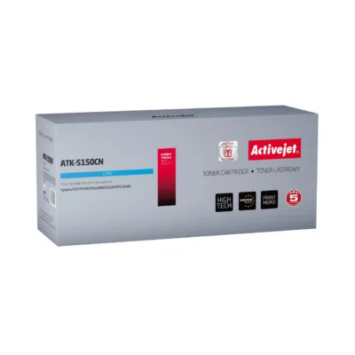 Activejet ATK-5150CN Supreme 10 000 lk tsüaan asendustooner Kyocera TK-5150C-le Kyocera Ecosys P6035cdn/M6035cidn/M6535cidn printerile