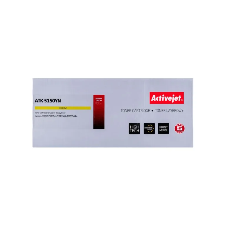 Activejet ATK-5150YN Supreme kollane tooner Kyocera TK-5150Y jaoks, 10 000 lehte, ühilduv, Kyocera Ecosys P6035cdn/M6035cidn/M6535cidn printeritele