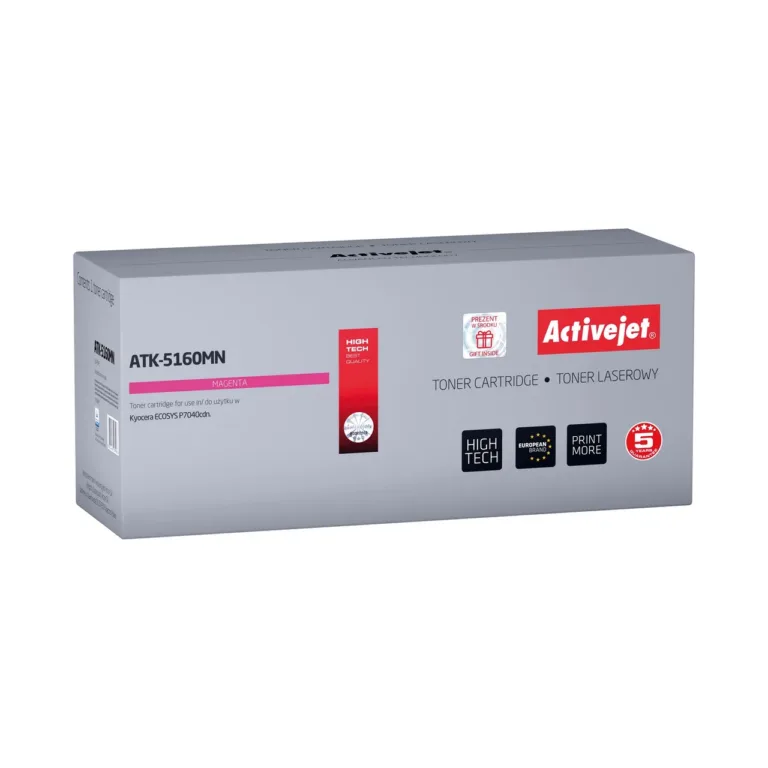 Activejet ATK-5160MN magenta toonerkassett Kyocera TK-5160M jaoks, 12 000 lehte, ühilduv, Kyocera ECOSYS P7040cdn printerile
