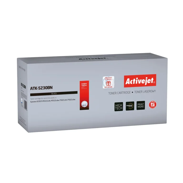 Activejet ATK-5230BN must tooner, ühilduv Kyocera TK-5230K-ga, 2600 lk, Kyocera ECOSYS M5521/P5021 printerile, Supreme seeria