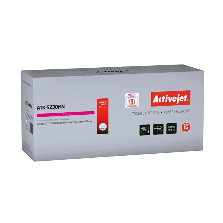Activejet ATK-5230MN magenta XL tooner Kyocera TK-5230M asendus, 2200 lk, kiibiga, Kyocera ECOSYS M5521cdn/cdw, P5021cdn/cdw printeritele