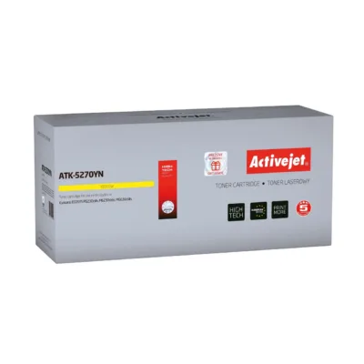 Activejet ATK-5270YN kollane XL tooner Kyocera TK-5270Y jaoks, 6000 lehte, kiibiga kassett, sobib ECOSYS P6230cdn/M6230cidn/M6630cidn