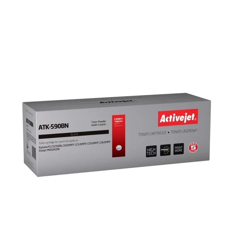 Activejet ATK-590BN must toonerkassett (asendus Kyocera TK-590K-le, 7000 lehte, ühilduv Kyocera FS C5250DN/C2026MFP/C2126MFP/C2526MFP/C2626MFP-ga, laserprinteritele)