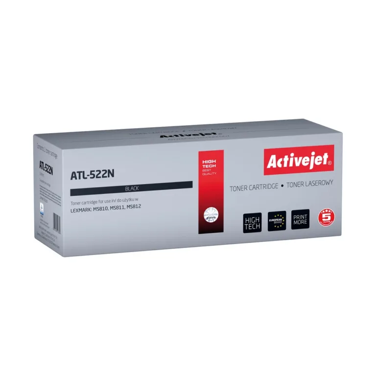 Activejet ATL-522N must lasertoner Lexmark 52D2000 jaoks, 6000 lehte, Supreme, ühilduv Lexmark MS810/MS811/MS812 printeritega