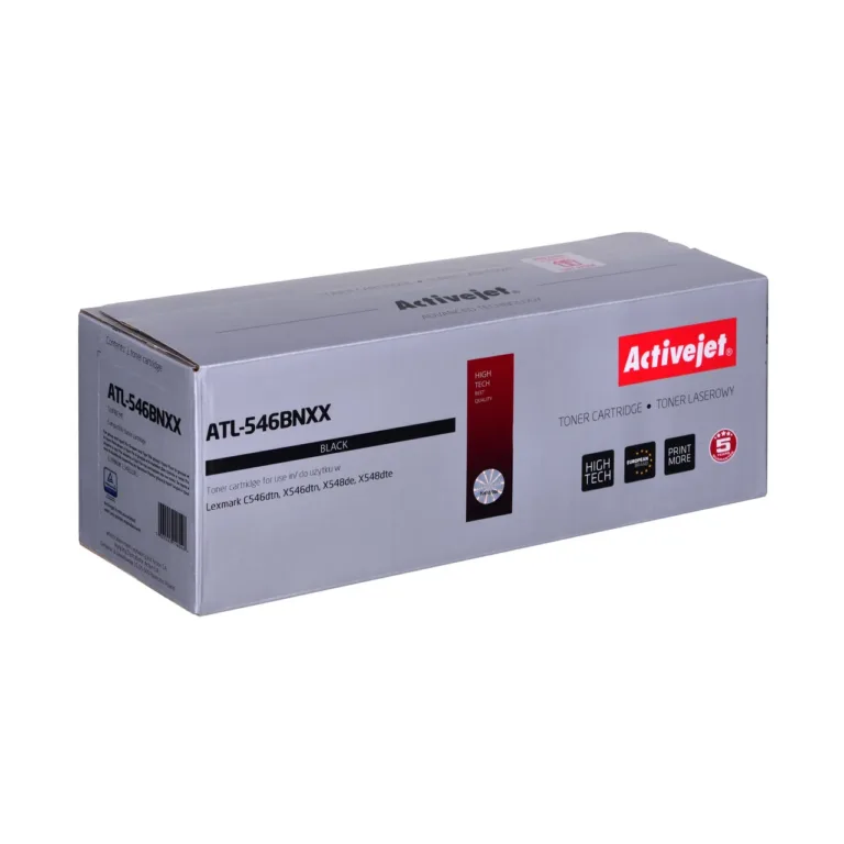 Activejet ATL-546BNXX must 8000 lk ühilduv lasertoonerkassett Lexmark C546U1KG printeritele