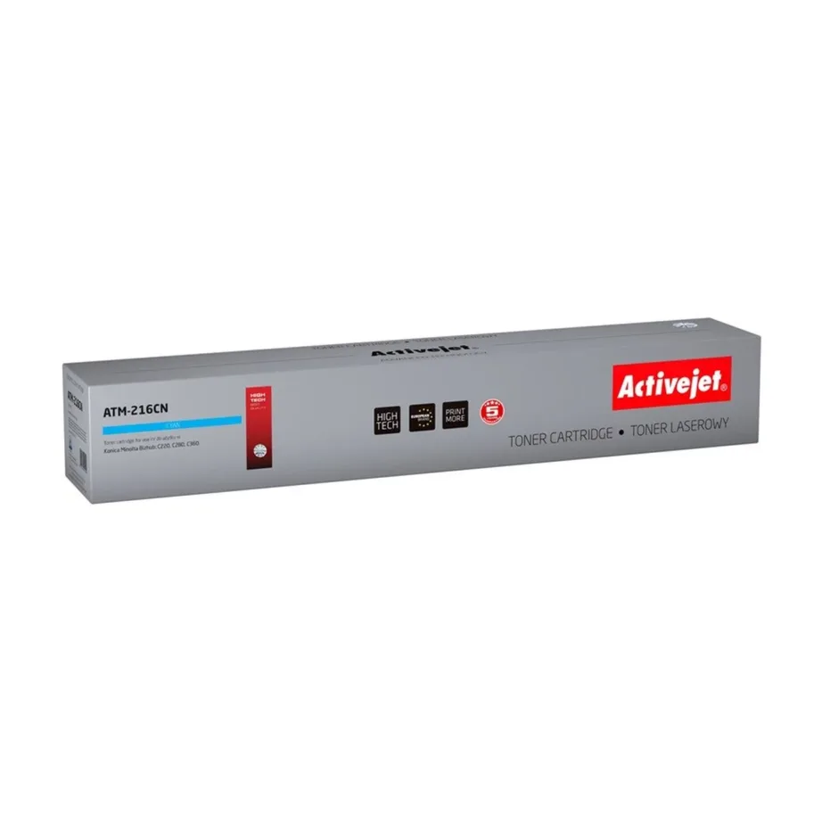 Activejet ATM-216CN Supreme 26 000-leheküljeline ühilduv tsüaan toonerkassett Konica Minolta TN216C jaoks (Bizhub C220/C280/C360, Develop Ineo +220/+280/+360)
