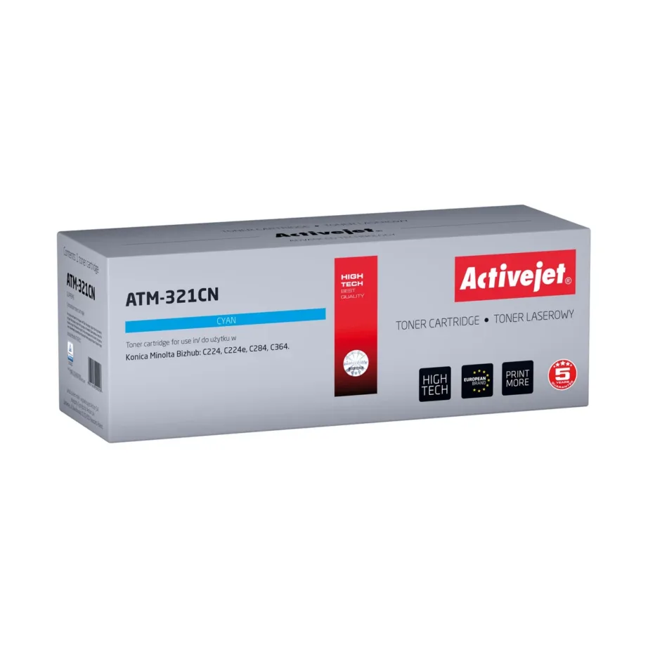 Activejet ATM-321CN sinine ühilduv lasertooner Konica Minolta Bizhub C224/C284/C364 printeritele
