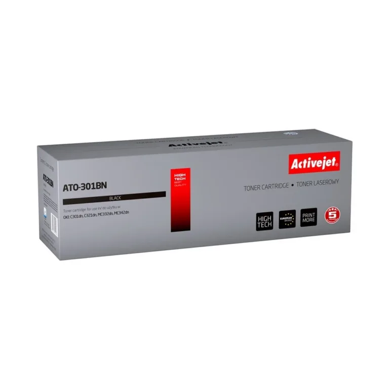 Activejet ATO-301BN must lasertooner OKI C301dn/MC342dn jaoks, 2200 lehte, ühilduv (OKI 44973536 asendus)