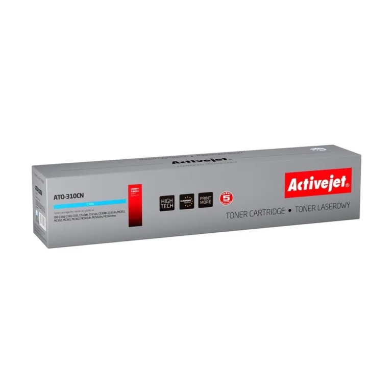 Activejet ATO-310CN 2000 lehekülje tsüaansinine lasertooner OKI 44469706 asenduseks, ühilduv OKI printeritega