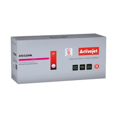 Activejet ATO-532MN Supreme magenta tooner 1500 leheküljele, ühilduv OKI 46490402-ga, kiibiga, OKI C532dn/C542dn/MC573dn/MC563dn laserprinteritele