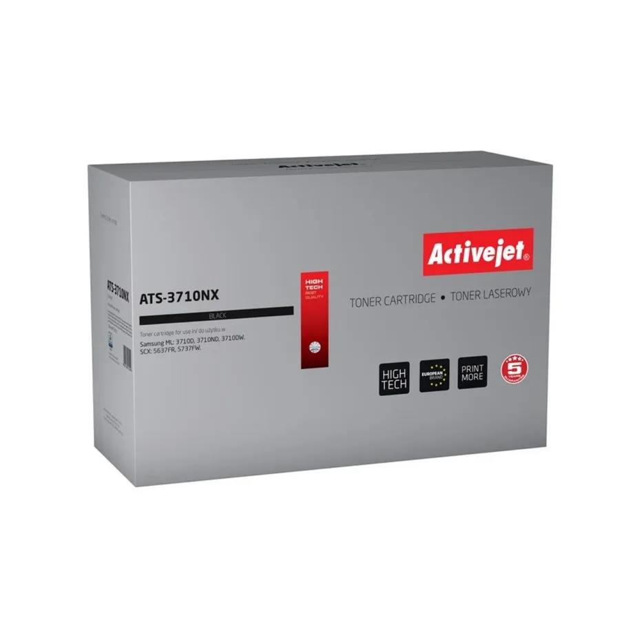 Activejet ATS-3710NX must laser-tooner Samsung MLT-D205E asendus, 10 000 lehte, 1 tk, ühilduv ML-3710D/3710ND/3710DW, SCX-5637FR/5737FW printeritele