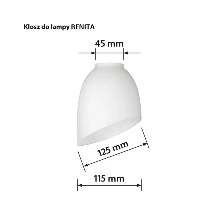 Activejet BENITA 26x12x12,5 cm valge klaasist lambivari elutuppa ja kontorisse, 1 tk