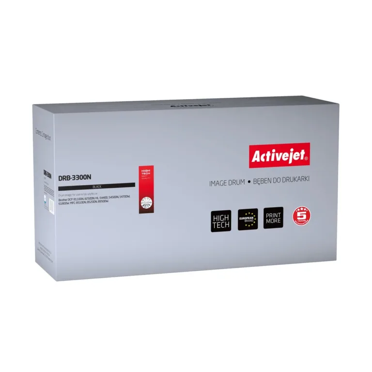 Activejet DRB-3300N 30 000 lehekülje must trummel Brother DR-3300 asenduseks, ühilduv DCP/HL/MFC seeriaga