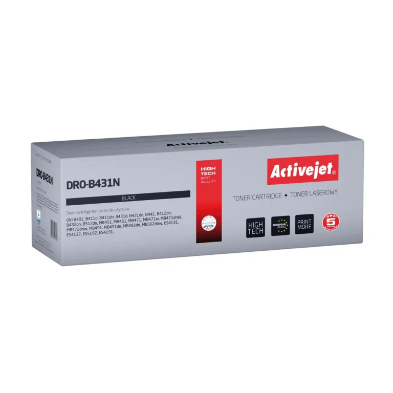 Activejet DRO-B431N must lasertrummel (asendab OKI 44574302) 25 000 lehekülge, ühilduv OKI printeritega