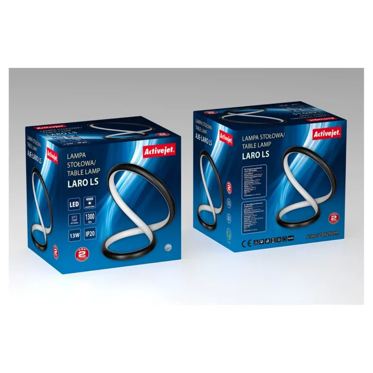 Activejet LARO AJE-LARO LS 23 cm must LED laualamp 13W, 1300 lm, 4000K, siseruumidesse
