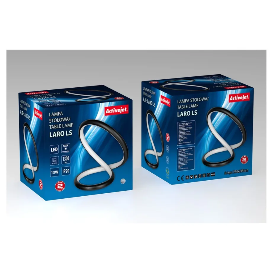 Activejet LARO AJE-LARO LS 23 cm must LED laualamp 13W, 1300 lm, 4000K, siseruumidesse – 4