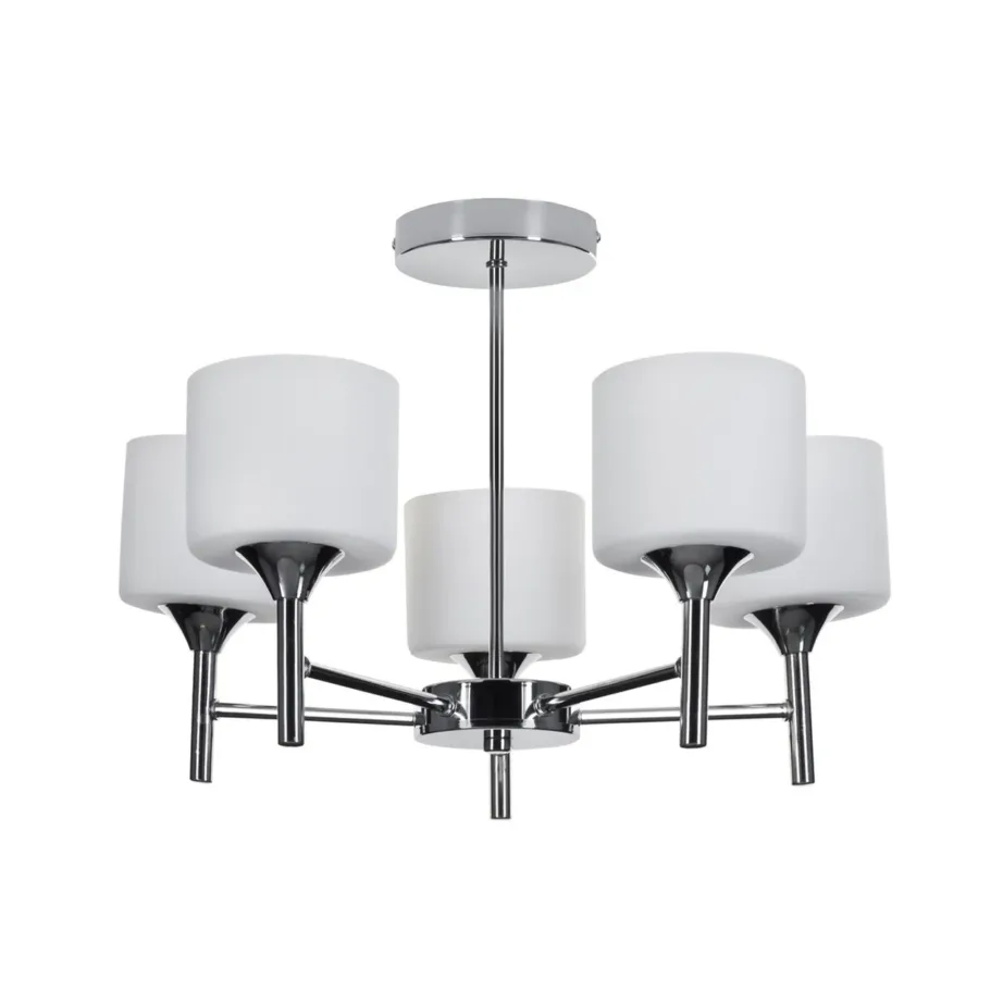 Activejet MIRA AJE-MIRA 5P 47,5 cm kroomviimistlusega klassikaline lühter, 5xE27, metall, elutuppa – 5